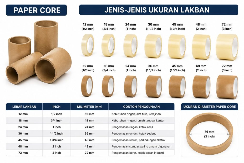 Paper core produk utama gulungan lakban